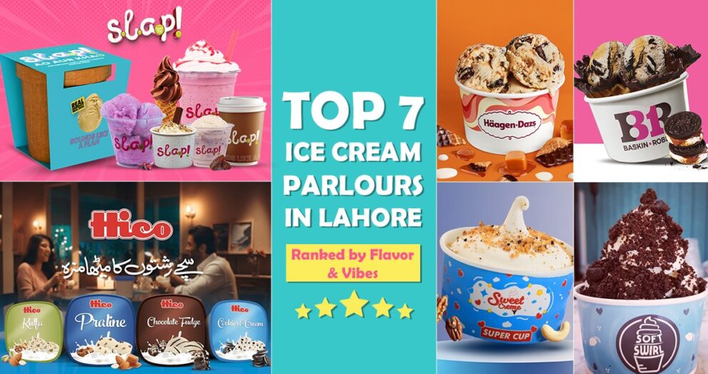 top 7 ice cream parlours in lahore