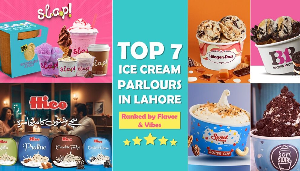 top 7 ice cream parlours in lahore